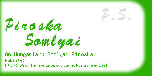 piroska somlyai business card